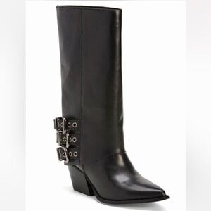 Leather Foldover Boots